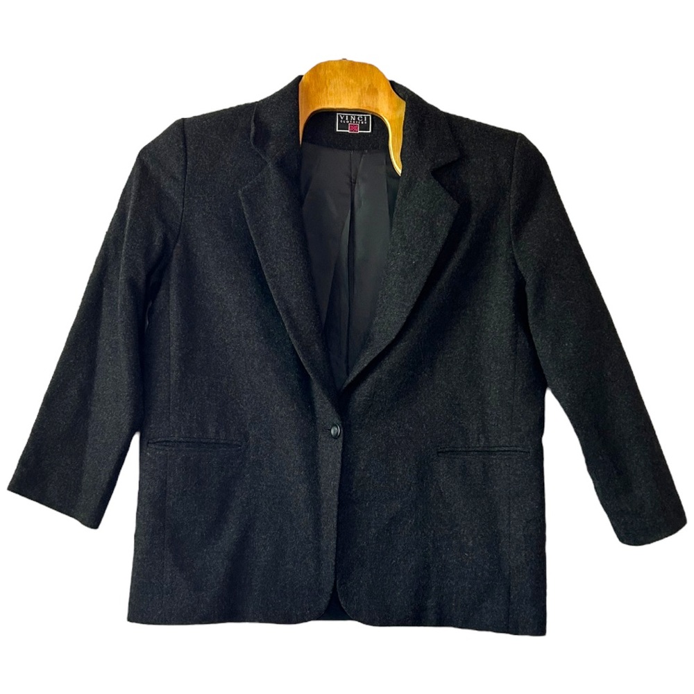 Vinci Clothiers Vintage Women’s One Button Wool Camel Hair Blazer ‎  Sz 16
